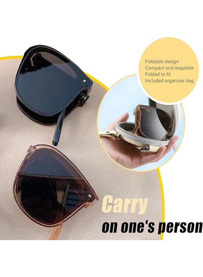 اسرلي وايت نظارات شمسية محمولة للأطفال، مستقطبة، حماية من الأشعة فوق البنفسجية UV400+، مع حافظة تخزين، قابلة للطي، مناسبة للأولاد والبنات. - Image 3